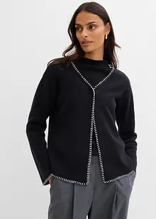 Strickjacke aus Wollmix mit Kontrastdetails, bonprix Strickjacke aus Wollmix mit Kontrastdetails, bonprix
