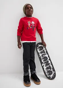 Sweatshirt mit Weihnachtsmotiv aus reiner Bio-Baumwolle, bonprix Sweatshirt mit Weihnachtsmotiv aus reiner Bio-Baumwolle, bonprix