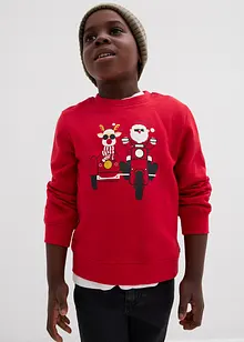 Sweatshirt mit Weihnachtsmotiv aus reiner Bio-Baumwolle, bonprix Sweatshirt mit Weihnachtsmotiv aus reiner Bio-Baumwolle, bonprix