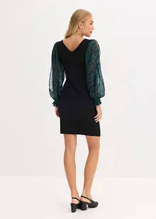 Robe courte et près du corps à manches fendues, bonprix Robe courte et près du corps à manches fendues, bonprix