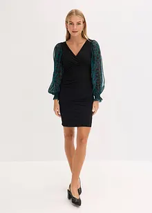 Robe courte et près du corps à manches fendues, bonprix Robe courte et près du corps à manches fendues, bonprix