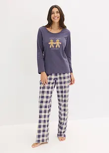 Pyjama avec pantalon en flanelle, bonprix Pyjama avec pantalon en flanelle, bonprix
