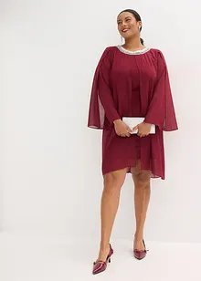 Robe en crêpe à col orné de strass, bonprix Robe en crêpe à col orné de strass, bonprix