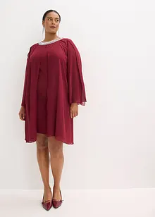 Robe en crêpe à col orné de strass, bonprix Robe en crêpe à col orné de strass, bonprix