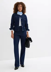 Loose Straight-Jeans High Waist, Bequembund mit Strass, bonprix Loose Straight-Jeans High Waist, Bequembund mit Strass, bonprix