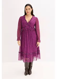 Midi-Jerseykleid aus Mesh, bonprix Midi-Jerseykleid aus Mesh, bonprix