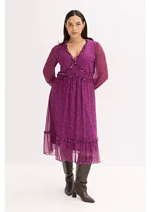 Midi-Jerseykleid aus Mesh, bonprix Midi-Jerseykleid aus Mesh, bonprix