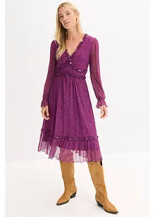 Robe midi en jersey mesh, bonprix Robe midi en jersey mesh, bonprix