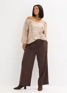 Carmenshirt, Oversized mit Pailletten, bonprix Carmenshirt, Oversized mit Pailletten, bonprix