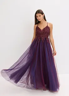 Maxikleid aus zartem Tüll mit Spitze, bonprix Maxikleid aus zartem Tüll mit Spitze, bonprix