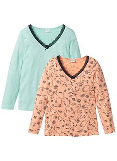 Lot de 2 T-shirts manches longues coton bio, bpc selection Lot de 2 T-shirts manches longues coton bio, bpc selection