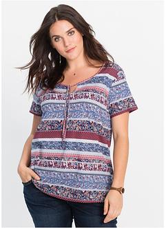 T-shirt avec lien à nouer, imprimé, manches courtes, John Baner JEANSWEAR T-shirt avec lien à nouer, imprimé, manches courtes, John Baner JEANSWEAR