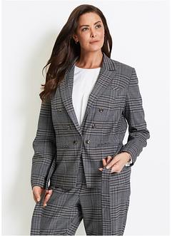 Blazer à carreaux Prince de Galles avec ceinture à nouer, bpc selection premium Blazer à carreaux Prince de Galles avec ceinture à nouer, bpc selection premium
