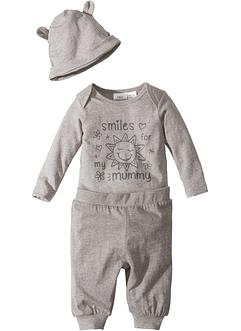 Body bébé + pantalon jersey + bonnet (Ens. 3 pces.) coton bio, bpc bonprix collection Body bébé + pantalon jersey + bonnet (Ens. 3 pces.) coton bio, bpc bonprix collection