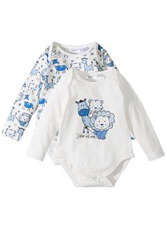 Lot de 2 bodies à manches longues en coton bio, bpc bonprix collection Lot de 2 bodies à manches longues en coton bio, bpc bonprix collection