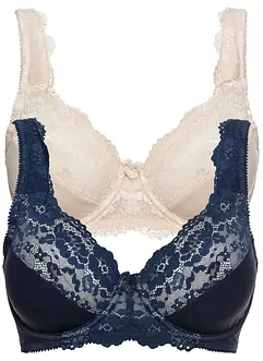 Minimizer-BH mit gepolsterten Trägern (2er Pack), bonprix Minimizer-BH mit gepolsterten Trägern (2er Pack), bonprix