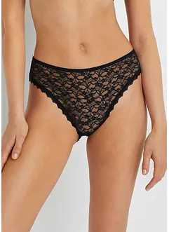 Lot de 3 slips Maxi échancrés en dentelle recyclée, bonprix Lot de 3 slips Maxi échancrés en dentelle recyclée, bonprix