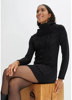 Robe en maille à col roulé et poches plaquées, bonprix Robe en maille à col roulé et poches plaquées, bonprix