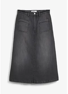 Stretch-Jeansrock, Midi-Länge, bonprix Stretch-Jeansrock, Midi-Länge, bonprix