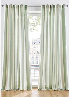 Vorhang mit Streifen und recyceltem Polyester (1er Pack), bonprix Vorhang mit Streifen und recyceltem Polyester (1er Pack), bonprix