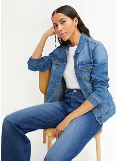 Veste en jean extensible, basique, bonprix Veste en jean extensible, basique, bonprix