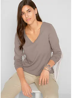 Figurbetontes Langarmshirt (2er Pack), bonprix Figurbetontes Langarmshirt (2er Pack), bonprix