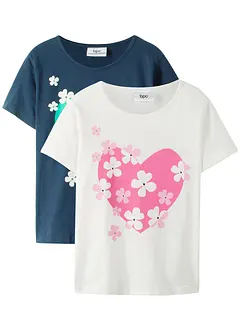 T-Shirt aus reiner Bio-Baumwolle(2er Pack), bonprix T-Shirt aus reiner Bio-Baumwolle(2er Pack), bonprix