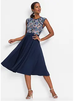 Robe midi avec dentelle, bonprix Robe midi avec dentelle, bonprix