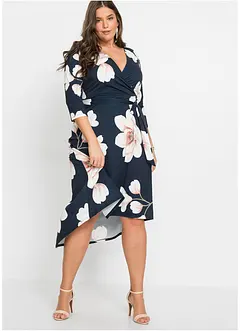 Robe longue derrière en jersey avec ceinture à nouer, bonprix Robe longue derrière en jersey avec ceinture à nouer, bonprix