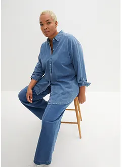 Chemisier en jean extensible oversize, bonprix Chemisier en jean extensible oversize, bonprix