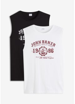 Muskel-Shirt aus hautfreundlicher Bio-Baumwolle (2er Pack), John Baner JEANSWEAR