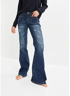 Jean évasé, taille basse, extensible, bonprix Jean évasé, taille basse, extensible, bonprix