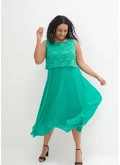 Premium Chiffonkleid mit Spitze, bonprix Premium Chiffonkleid mit Spitze, bonprix