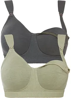 Still BH ohne Bügel mit Bio-Baumwolle (2er Pack), bonprix Still BH ohne Bügel mit Bio-Baumwolle (2er Pack), bonprix