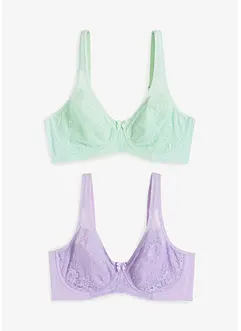 Minimizer-BH mit gepolsterten Trägern (2er Pack), bonprix Minimizer-BH mit gepolsterten Trägern (2er Pack), bonprix