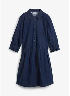Kurzes Jeanskleid in A-Linie mit 3/4-Puffärmeln, bonprix Kurzes Jeanskleid in A-Linie mit 3/4-Puffärmeln, bonprix