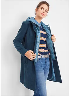 Winter-Kurzmantel in Wolloptik, 2in1 Optik, bonprix Winter-Kurzmantel in Wolloptik, 2in1 Optik, bonprix