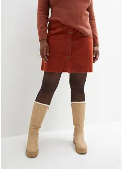 Stretch-Cordrock mit Knopfleiste, bonprix Stretch-Cordrock mit Knopfleiste, bonprix