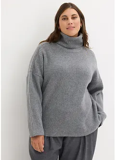 Gerippter Rollkragenpullover, bonprix Gerippter Rollkragenpullover, bonprix