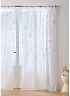 Voilage avec flocons de neige (1 pce), bonprix Voilage avec flocons de neige (1 pce), bonprix