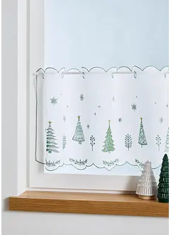 Scheibengardine mit Tannenbaum Stickerei, bonprix Scheibengardine mit Tannenbaum Stickerei, bonprix