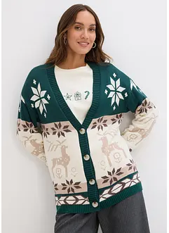 Strickjacke mit Weihnachtsmotiven, bonprix Strickjacke mit Weihnachtsmotiven, bonprix