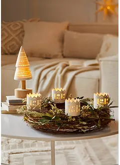 Lot de 4 bougeoirs pour la couronne de l'Avent, bonprix Lot de 4 bougeoirs pour la couronne de l'Avent, bonprix
