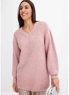 Grobstrick-Pullover mit V-Ausschnitt, bonprix Grobstrick-Pullover mit V-Ausschnitt, bonprix