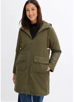 warm wattierter Winterparka mit Teddyfutter in Kapuze, bonprix warm wattierter Winterparka mit Teddyfutter in Kapuze, bonprix