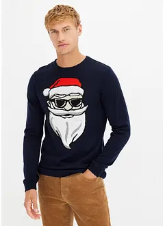Feinstrickpullover mit Weihnachtsmotiv, bonprix Feinstrickpullover mit Weihnachtsmotiv, bonprix