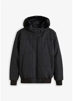 Steppjacke mit Fellkapuze in Blousonform, bonprix Steppjacke mit Fellkapuze in Blousonform, bonprix
