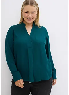 Blouse en crêpe, manches longues, bonprix Blouse en crêpe, manches longues, bonprix