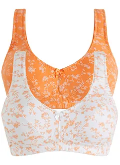 BH ohne Bügel mit weicher Bio-Baumwolle (2er Pack), bonprix BH ohne Bügel mit weicher Bio-Baumwolle (2er Pack), bonprix