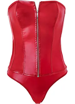 Guêpière + string enduits (ens. 2 pces), bonprix Guêpière + string enduits (ens. 2 pces), bonprix